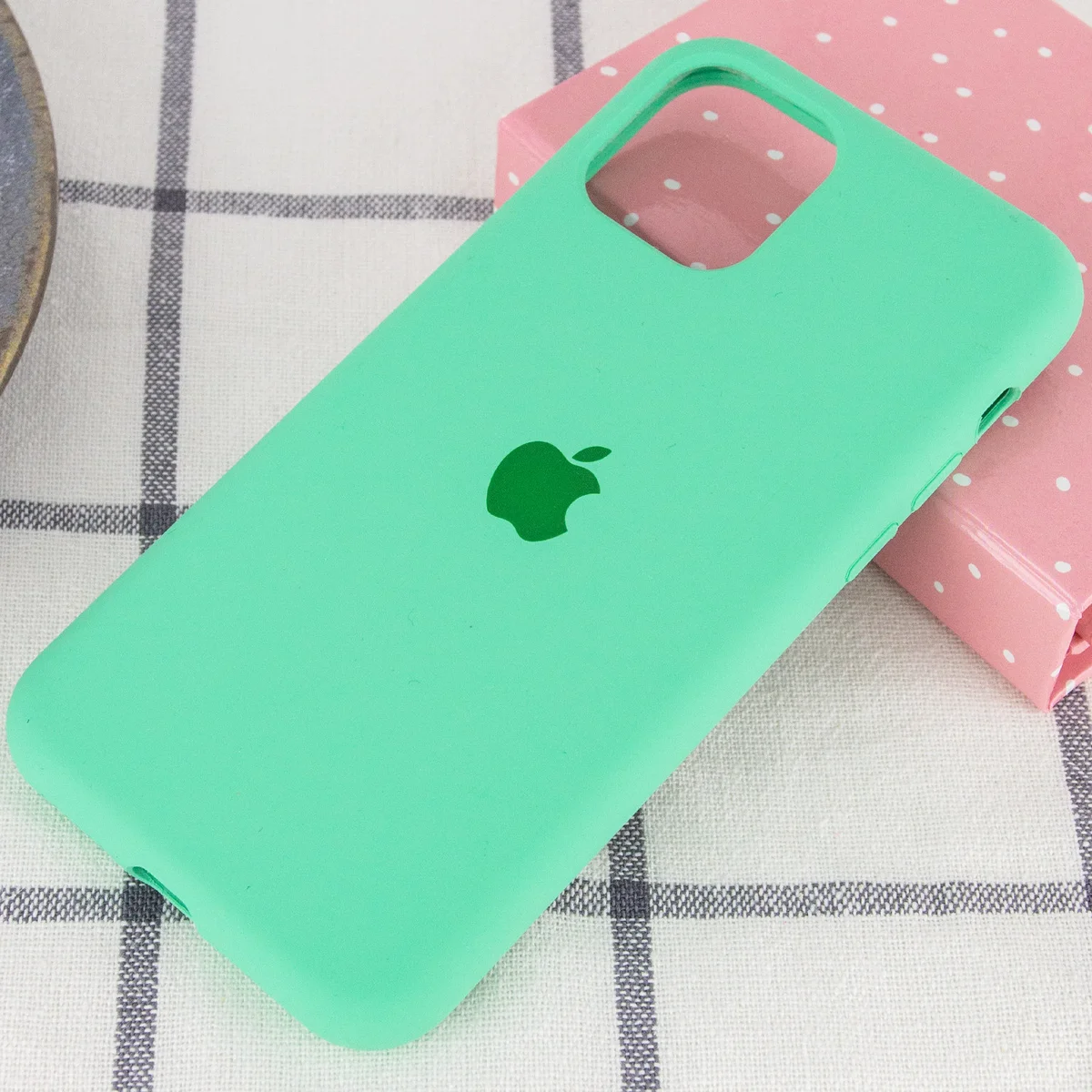 Чехол Silicone case (A) (с закрытым низом) для Apple iPhone 11 Pro (5.8") Зеленый / Spearmint