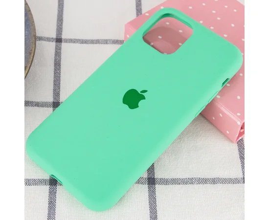 Чехол Silicone case (A) (с закрытым низом) для Apple iPhone 11 Pro (5.8") Зеленый / Spearmint