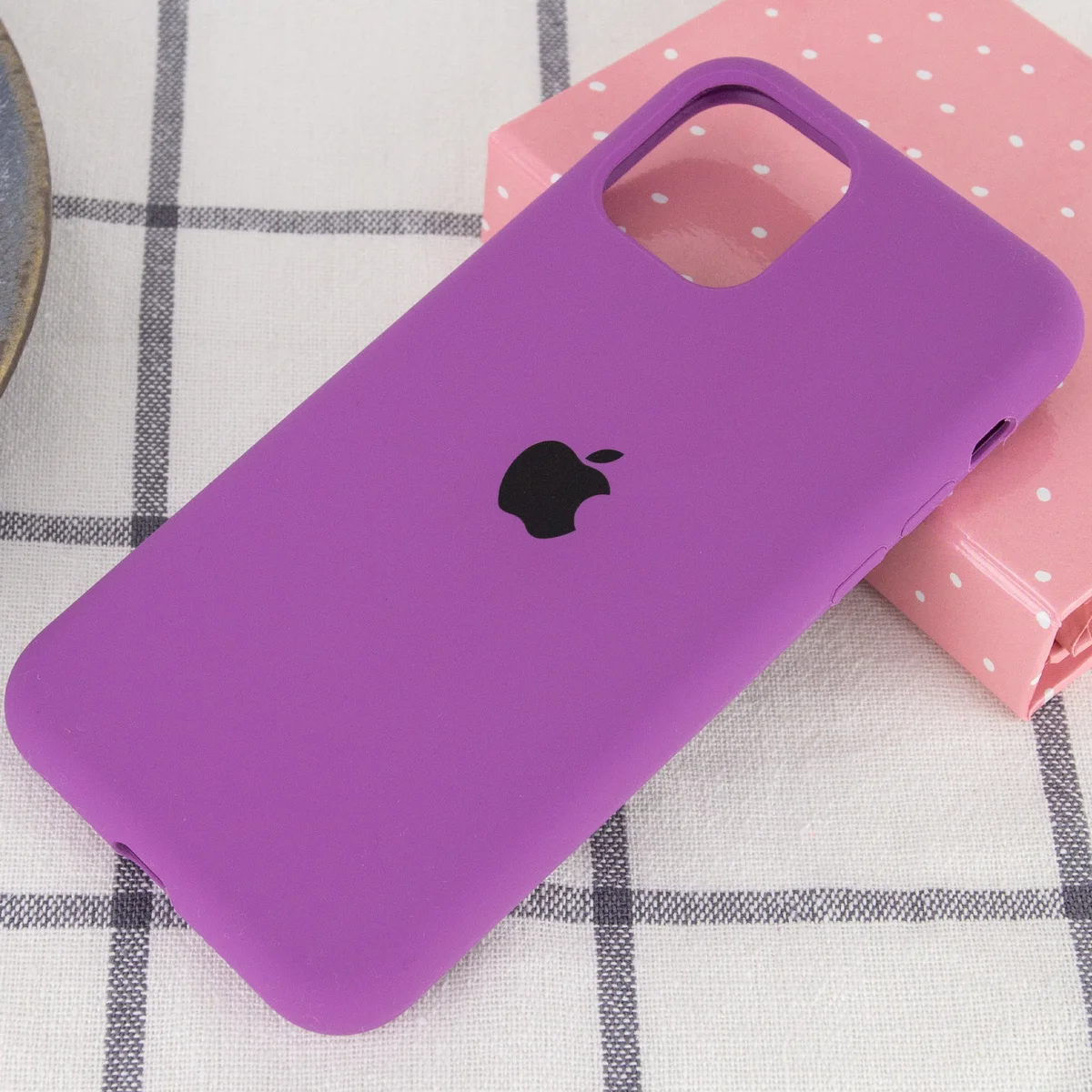 Чехол Silicone case (A) (с закрытым низом) для Apple iPhone 11 Pro (5.8") Фиолетовый / Grape