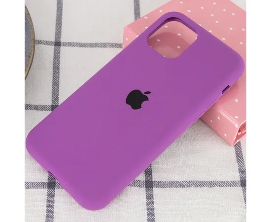 Чехол Silicone case (A) (с закрытым низом) для Apple iPhone 11 Pro (5.8") Фиолетовый / Grape