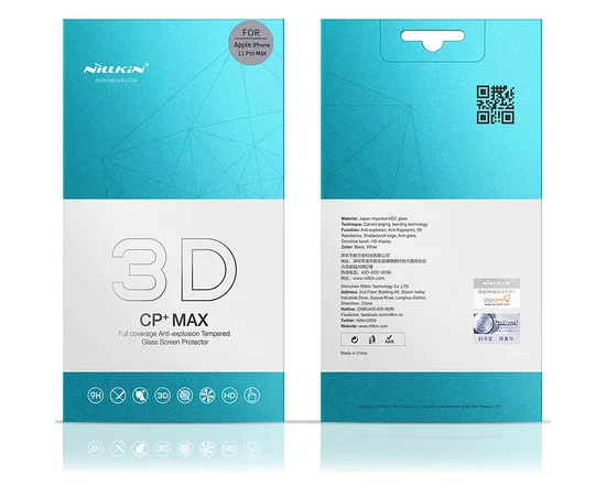 Защитное стекло Nillkin (CP+ max 3D) для Apple iPhone 11 Pro (5.8") / X (5.8") / XS (5.8") Черный