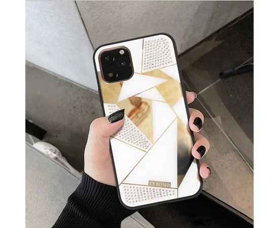 TPU+Glass чехол TYBOMB Shinig Miror для Apple iPhone 11 Pro (5.8") Белый