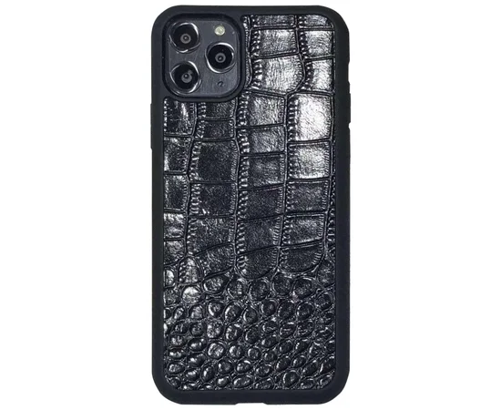 Кожаный чехол Сrocodile leather series для Apple iPhone 11 Pro (5.8") Черный