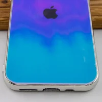 TPU + Glass чохол Gradient Rainbow з лого для Apple iPhone 11 Pro (5.8 ") Блакитний