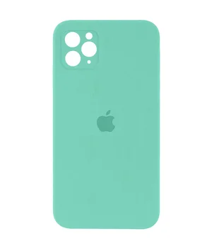Чехол Silicone Case Square Full Camera Protective (AA) для Apple iPhone 11 Pro (5.8") Бирюзовый / Turquoise