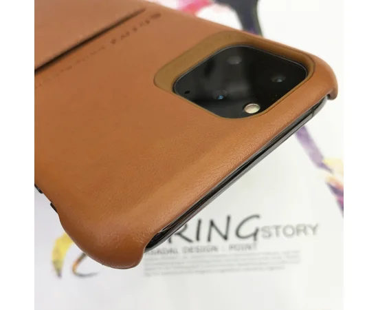 Кожаная накладка G-Case Cardcool Series для Apple iPhone 11 Pro (5.8") Коричневый