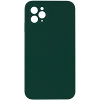 Чехол Silicone Case Lakshmi Square Full Camera для Apple iPhone 11 Pro (5.8") Зеленый / Dark green