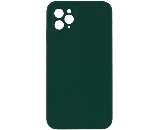 Чехол Silicone Case Lakshmi Square Full Camera для Apple iPhone 11 Pro (5.8") Зеленый / Dark green