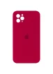 Чехол Silicone Case Square Full Camera Protective (AA) для Apple iPhone 11 Pro (5.8") Красный / Rose Red