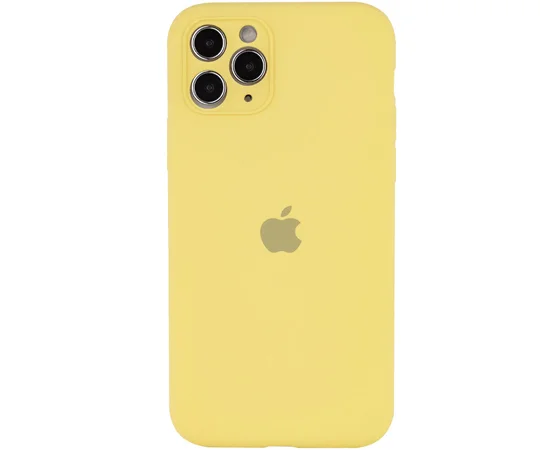 Чехол Silicone Case Full Camera Protective (АА) для Apple iPhone 11 Pro (5.8") Желтый / Mellow Yellow