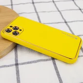 Кожаный чехол Xshield для Apple iPhone 11 Pro (5.8") Желтый / Yellow