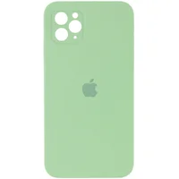 Чехол Silicone Case Square Full Camera Protective (AA) для Apple iPhone 11 Pro (5.8") Мятный / Mint