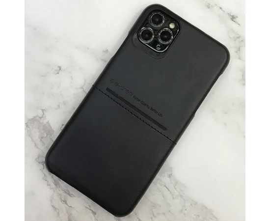 Кожаная накладка G-Case Cardcool Series для Apple iPhone 11 Pro (5.8") Черный