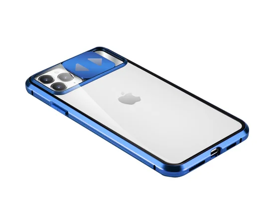 Чехол Camshield 360 Metall+Glass со шторкой для камеры для Apple iPhone 11 Pro (5.8") Синий