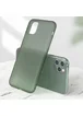 Силиконовый матовый полупрозрачный чехол для Apple iPhone 11 Pro (5.8") Зеленый / Pine green