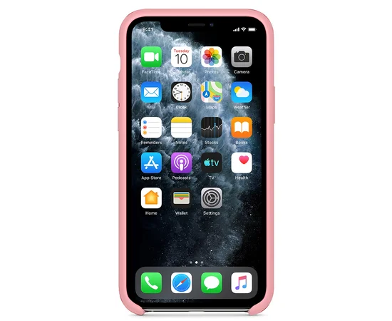 Чехол Silicone case (A) для Apple iPhone 11 Pro (5.8") Розовый / Pink