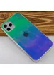 TPU+Glass чехол Gradient Rainbow с лого для Apple iPhone 11 Pro (5.8") Зеленый