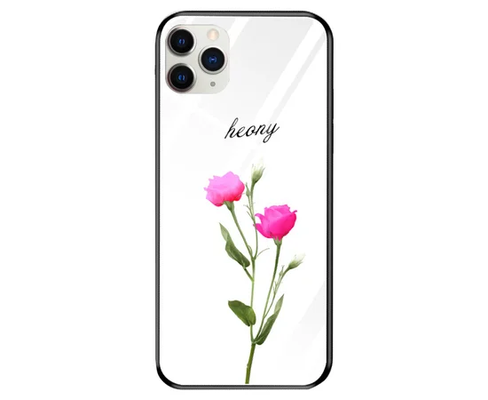 TPU+Glass чехол светящийся в темноте для Apple iPhone 11 Pro (5.8") Lovely / Белый