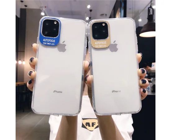 TPU чехол Epic clear flash для Apple iPhone 11 Pro (5.8") Бесцветный / Золотой