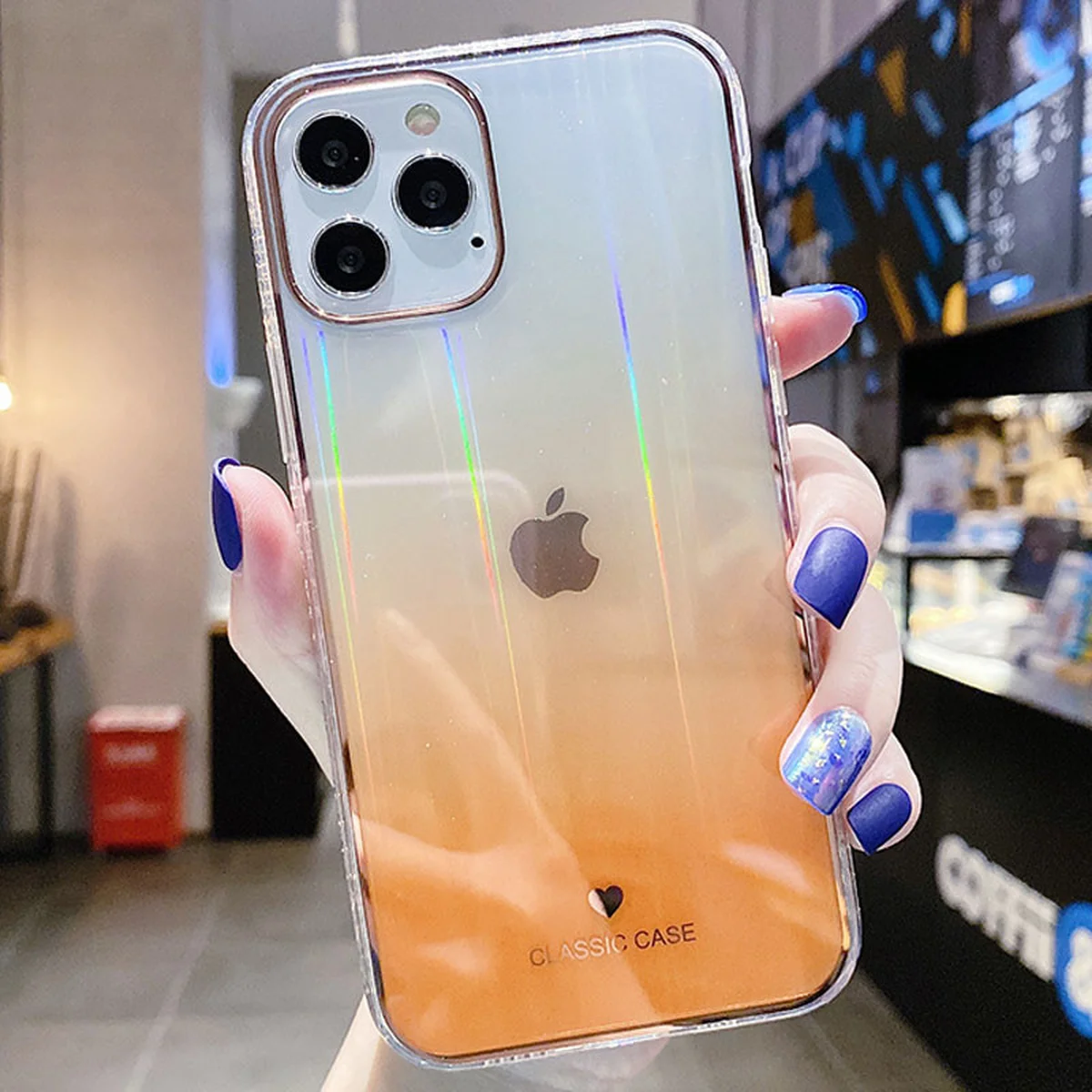 TPU+Glass чехол Aurora Classic для Apple iPhone 11 Pro (5.8") Оранжевый