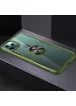 TPU+PC чехол Deen CrystalRing под магнитный держатель для Apple iPhone 11 Pro (5.8") Бесцветный / Оливковый