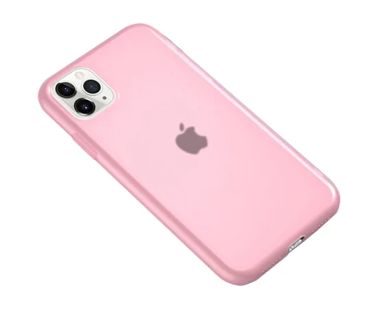 Силиконовый матовый полупрозрачный чехол для Apple iPhone 11 Pro (5.8") Розовый / Pink