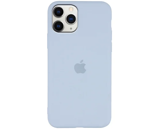 Чехол Silicone Case Slim Full Protective для Apple iPhone 11 Pro (5.8") Голубой / Ice blue