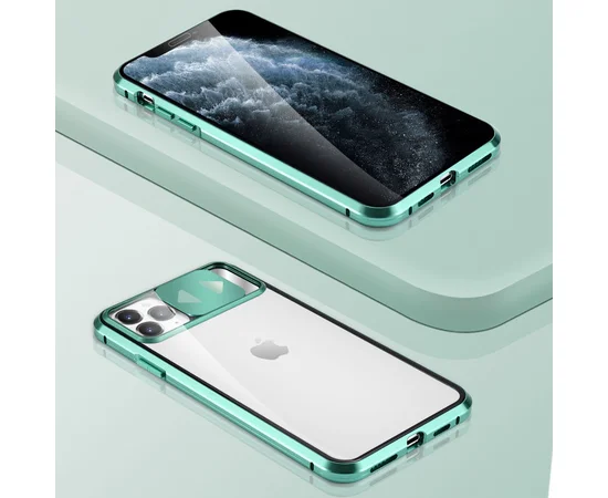Чехол Camshield 360 Metall+Glass со шторкой для камеры для Apple iPhone 11 Pro (5.8") Зеленый