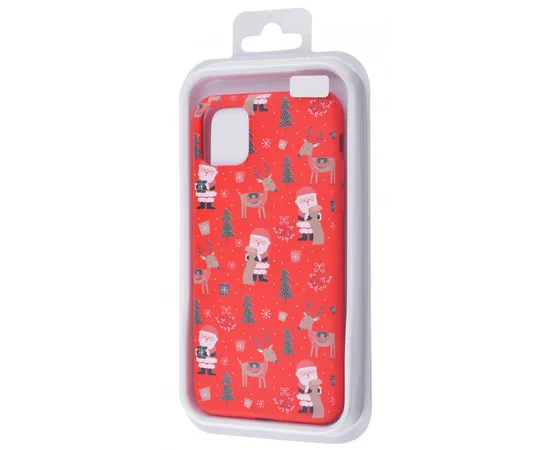TPU чехол WAVE Fancy для Apple iPhone 11 Pro (5.8") Santa Claus and Deer / Red