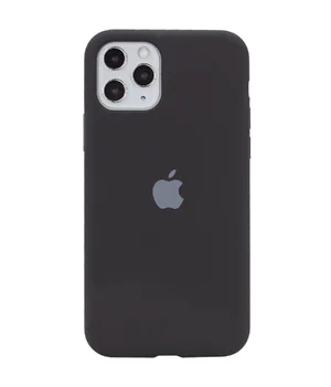 Чохол Silicone case (A) (з закритим низом) для Apple iPhone 11 Pro (5.8 ") Чорний / Black