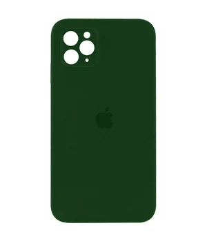 Чехол Silicone Case Square Full Camera Protective (AA) для Apple iPhone 11 Pro (5.8") Зеленый / Army green
