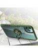 TPU+PC чехол Deen CrystalRing под магнитный держатель для Apple iPhone 11 Pro (5.8") Бесцветный / Оливковый