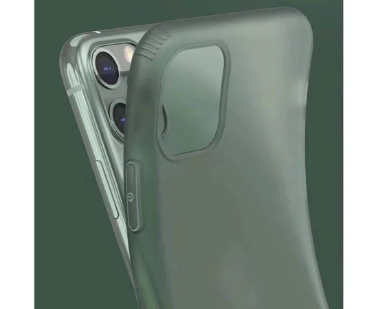 Силиконовый матовый полупрозрачный чехол для Apple iPhone 11 Pro (5.8") Зеленый / Pine green
