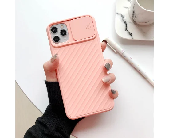 Чехол Camshield TPU со шторкой защищающей камеру для Apple iPhone 11 Pro (5.8") Розовый / Pink Sand