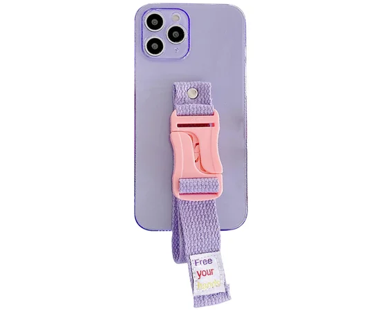 Чехол Handfree с цветным ремешком для Apple iPhone 11 Pro (5.8") Фиолетовый
