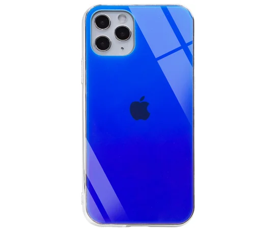 TPU+Glass чехол Gradient Rainbow с лого для Apple iPhone 11 Pro (5.8") Синий