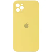 Чохол Silicone Case Square Full Camera Protective (AA) для Apple iPhone 11 Pro (5.8 ") Жовтий / Canary Yellow