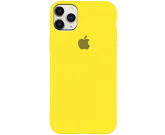 Чехол Silicone Case Slim Full Protective для Apple iPhone 11 Pro (5.8") Желтый / Neon Yellow