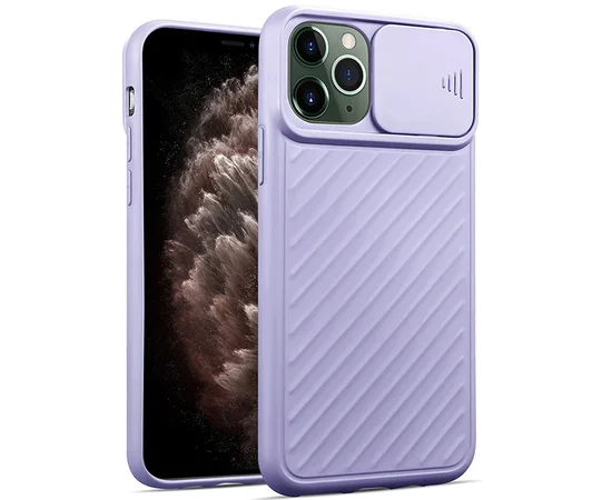 Чехол Camshield TPU со шторкой защищающей камеру для Apple iPhone 11 Pro (5.8") Сиреневый