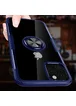 TPU+PC чехол Deen CrystalRing под магнитный держатель для Apple iPhone 11 Pro (5.8") Белый / Синий