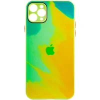 Чехол TPU+Glass Impasto abstract для Apple iPhone 11 Pro (5.8") Yellow green