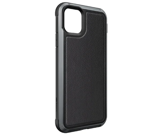 Чехол Defense Lux Series (TPU+Metal+Leather) для Apple iPhone 11 Pro (5.8") Черный