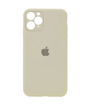 Чехол Silicone Case Square Full Camera Protective (AA) для Apple iPhone 11 Pro (5.8") Бежевый / Antigue White