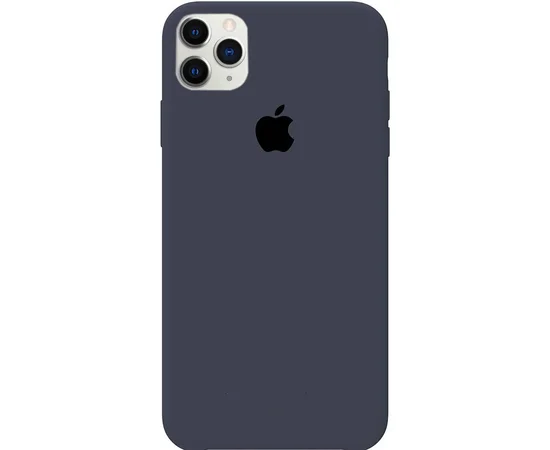 Чехол Silicone case (A) (с закрытым низом) для Apple iPhone 11 Pro (5.8") Синий / Navy Blue