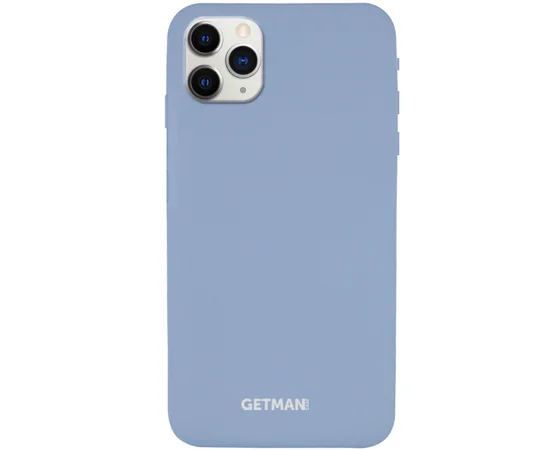 Чехол Silicone Case GETMAN for Magnet для Apple iPhone 11 Pro (5.8") Серый / Mist Blue