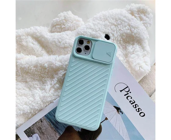 Чехол Camshield TPU со шторкой защищающей камеру для Apple iPhone 11 Pro (5.8") Бирюзовый