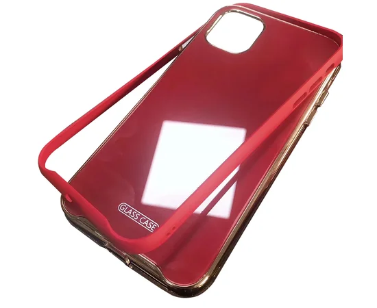 TPU+Glass чехол Venezia для Apple iPhone 11 Pro (5.8") Красный / Red