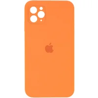 Чохол Silicone Case Square Full Camera Protective (AA) для Apple iPhone 11 Pro (5.8 ") Помаранчевий / Papaya