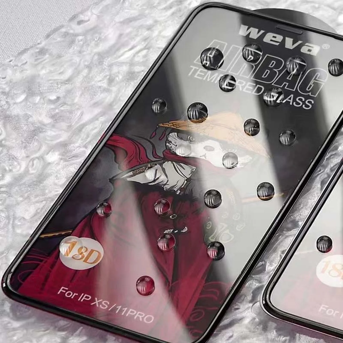 Защитное 2.5D стекло Weva AirBag (тех.пак) для Apple iPhone 11 Pro / X / XS (5.8") Черный