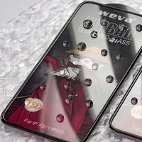 Защитное 2.5D стекло Weva AirBag (тех.пак) для Apple iPhone 11 Pro / X / XS (5.8") Черный